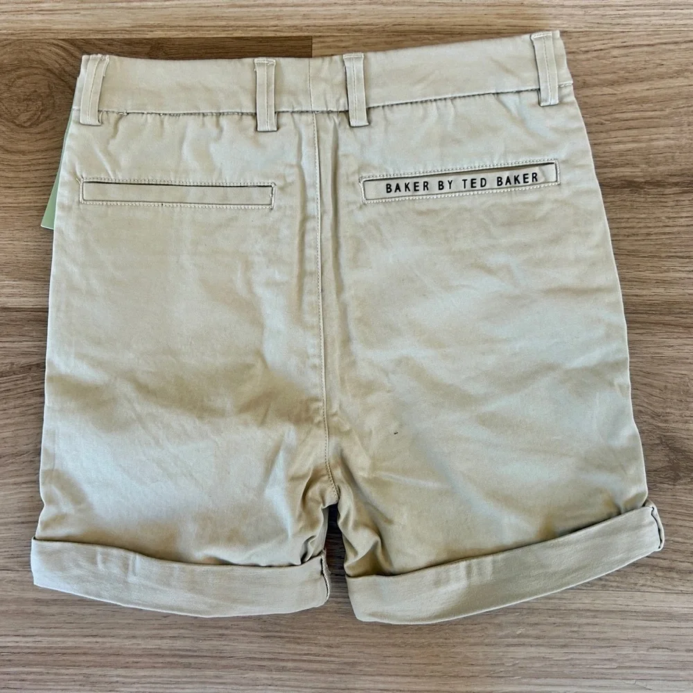 Baker By Ted Baker Khaki Dress Shorts With Adjustable Waist Boys Size 9 Years